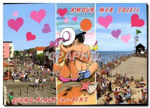 Modern Postcard The Opal Coast Beach Quend Sum Pins Beach Place des Fetes and...