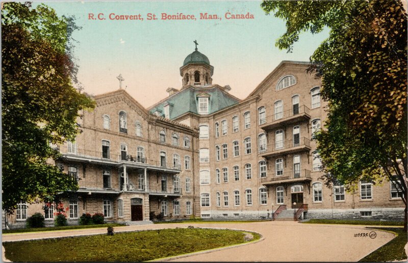 St. Boniface Manitoba RC Convent c1917 Buy War Savings Cancel Postcard G58