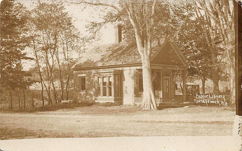 Norridgewock ME Public Library RPPC Postcard