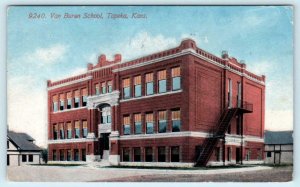 TOPEKA, Kansas KS ~ VAN BUREN SCHOOL ca 1910s  Postcard