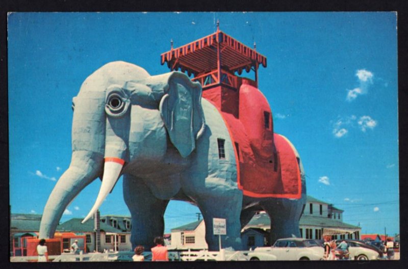 NJ ATLANTIC CITY Elephant Hotel erected 1885 contains 10 rooms - pm1977 - Chrome