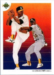 1991 Upper Deck Baseball Card Dave Stewart Oakland Athletics sk20589