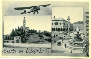 04808 VINTAGE ARTOLINA: UDINE city: BEAUTIFUL WITH PLANE-