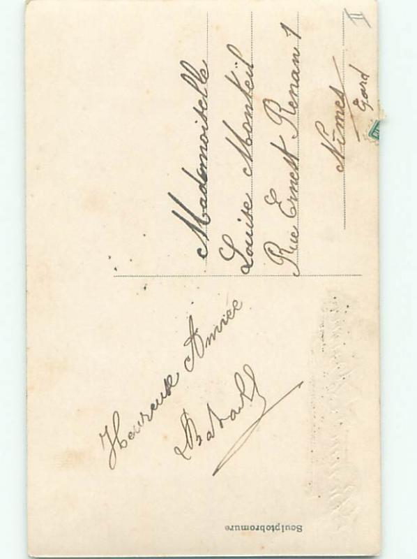 Old rppc GROUP OF PEOPLE Great Postcard AB1277