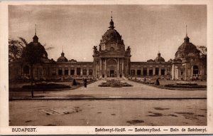 Hungary Budapest Szechenyi Furdo Vintage Postcard C095