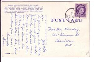 Harbour Scene, Port Elgin,  Ontario, Clear 1959 Cancel and Message