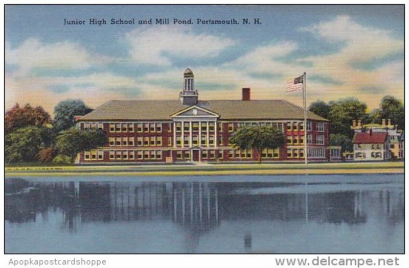 New Hampshire Portmouth Junior High School And Mill Pond