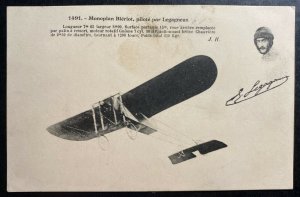 Mint RPPC Real Picture Postcard Early Aviation Legagneux In Bleriot Monoplane