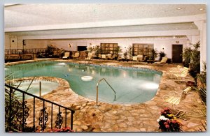 Interior~Roosevelt Royal Hotel Swimming Pool Cedar Rapids IA~Vintage Postcard