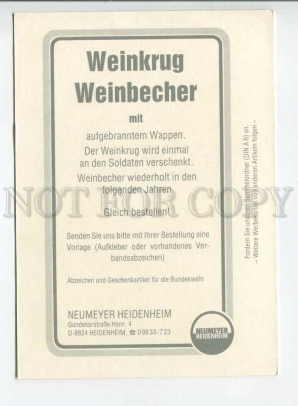 441942 Germany advertising Coat of Arms Beer Mug Old postcard