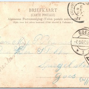 c1910s Bruinisse, Netherlands Greetings Postcard Dee St Uitgave van der Wal A121