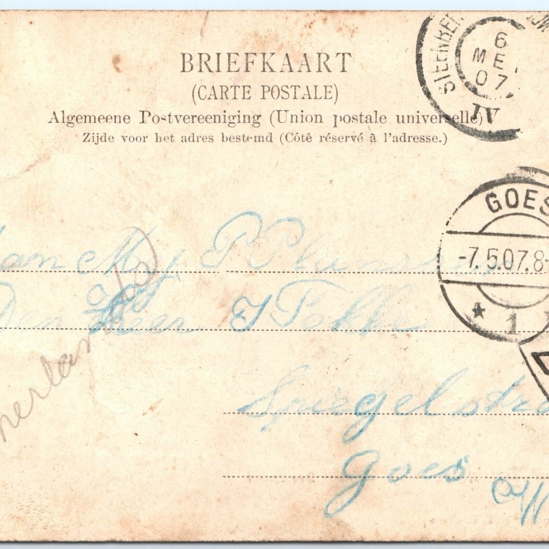 c1910s Bruinisse, Netherlands Greetings Postcard Dee St Uitgave van der Wal A121