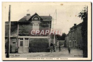 Old Postcard Bernieres Sur Mer Street Montauban