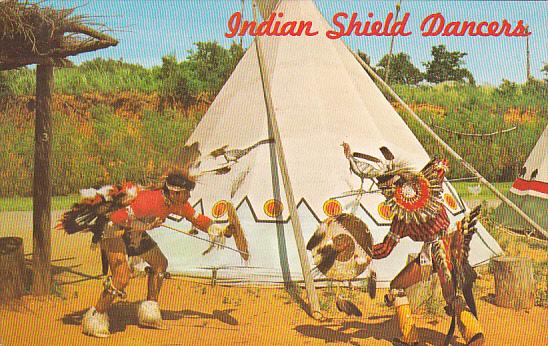 Indian Shield Dancers Rudy Oheltoint and Gus Palmer Jr at Indian City USA