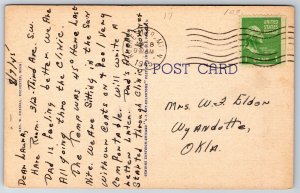 Rochester Minnesota~St Mary's Hospital~West Wing~PM 1945 Linen Postcard