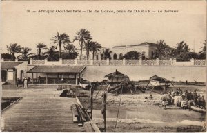 CPA AK ILE DE GOREE pres de DAKAR - La Terrasse SENEGAL (1224144) 