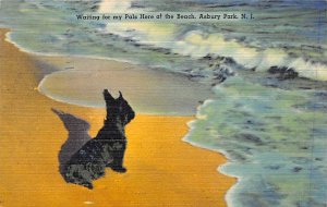 Beach scene Asbury Park, NJ USA Dog 1945 