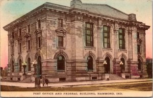 Postcard United States Post Office and Federal Building in Hammond, Indiana