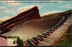 Vintage Postcard Red Rocks Theatre, Denver Mt. Parks, Colorado KC8