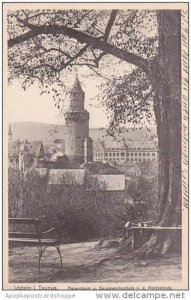 Germany Idstein Hexenturm und Baugewerkschule von der Moltkelinde 1916