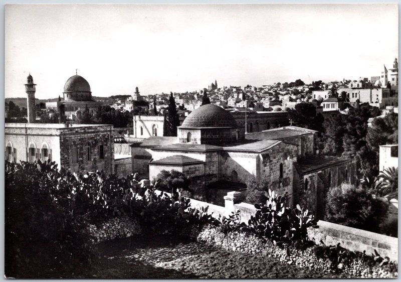 VINTAGE CONTINENTAL SIZED POSTCARD CHURCH OF ST. ANN IN JERUSALEM REAL PHOTO