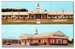 c1950's The Colonial Squire Motel & Restaurant Ripley New York Vintage Postcard