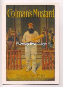 ad3668 - Colmans Mustard - Heads The Field - Cricket - Modern Advert Postcard