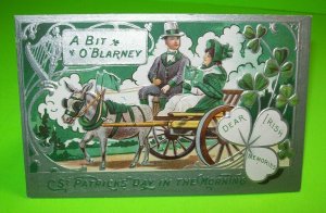 Saint Patrick's Day Postcard Irish Memories Embossed West Chester Pa Vintage