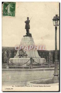 Saint Maixent Old Postcard Statue of Colonel Denfert Rochereau (Lion)