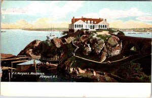 Postcard HOUSE SCENE Newport Rhode Island RI AM7349