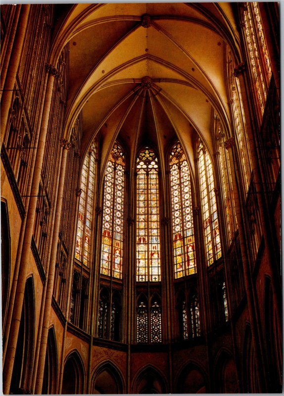 Postcard Germany Cologne Cathedral Three Kings Window in the High Altar
