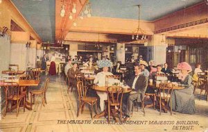 The Majestic Servself Cafe Restaurant etroit Michigan 1912 postcard