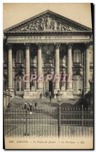 Old Postcard Amiens Courthouse The Portico