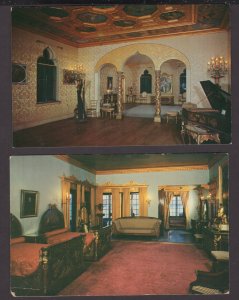 2PCs Florida SARASOTA Ringling Residence Bedroom and Music Room ~ Chrome