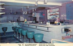 Quebec Canada 1950s Postcard Ungava Trans[ports UNIC Snack Bar Cafeteria 13549
