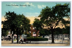 c1910 Cotton Exchange Exterior View Building Savannah Georgia Vintage Postcard