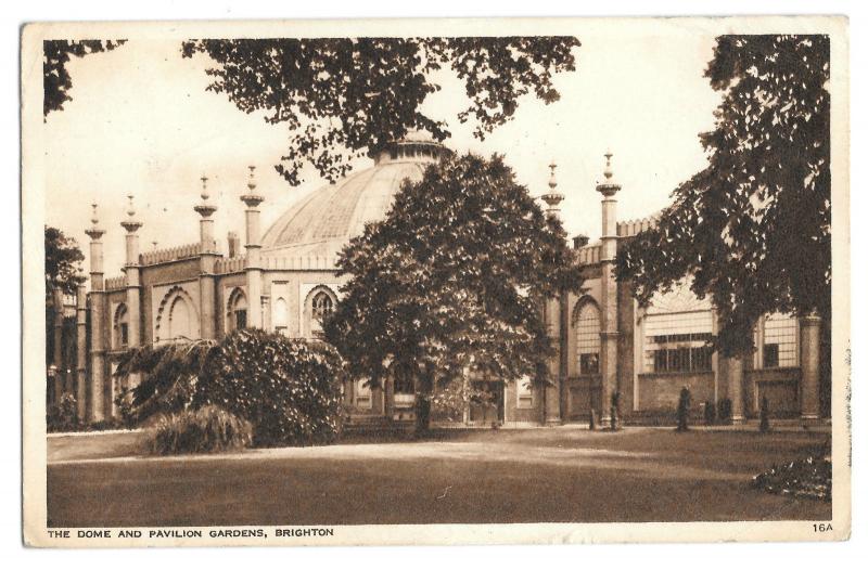 Sunken Gardens & West Pier, Brighton PPC, 1958 PMK to Bell Green, Coventry 