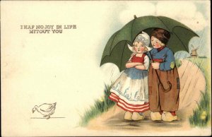 Tuck Dutch Sweethearts #235 Children - Schmucker? c1910 Postcard #2
