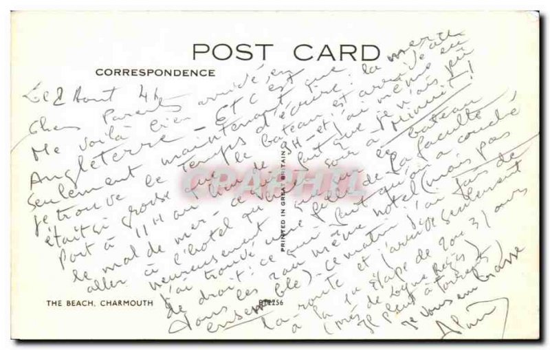 Old Postcard The Beach Charmouth