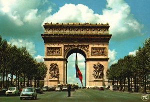 Vintage Postcard L'arc de Triomphe del Etoile Triumphal Arch Paris, France