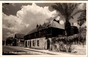 Oldest House in US St Francis Street St Augustine Florida Vintage RPPC