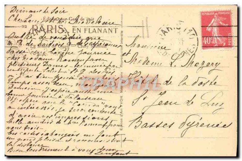 Old Postcard Paris strolling Musee De Cluny