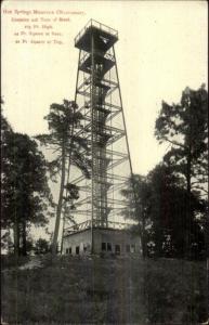 Hot Springs AR Fire Tower Observatory c1910 Postcard