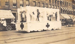 Red Cross Float Real Photo, WW1 Unused 