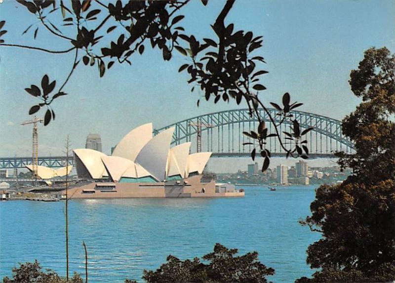 Sydney Australia Bridge and Opera House from Across Harbour Sydney Bridge and...