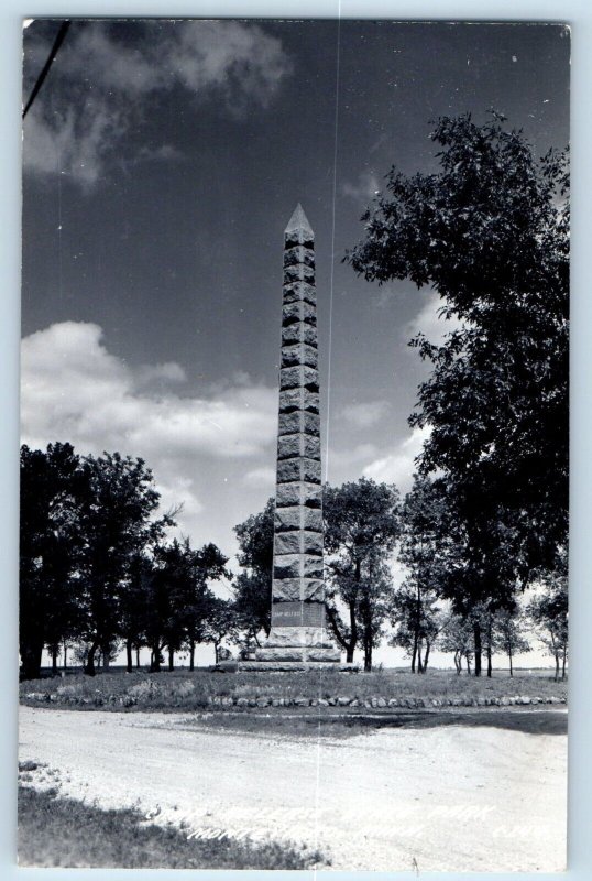 Montevideo Minnesota MN Postcard RPPC Photo  Camp Release State Monument c1940's