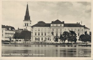 Sweden Karlstad Residenset Kyrkan Och Stadshotellet RPPC 06.59