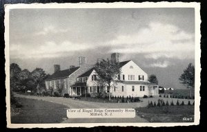 Vintage Postcard 1930's Riegel Ridge Community House (Center), Milford, NJ