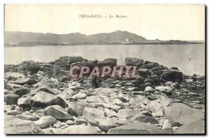 Old Postcard Tregastel Les Rochers