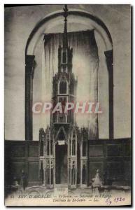 Old Postcard Environs d & # 39Argeles St Savin Interior of & # 39eglise Tomb ...